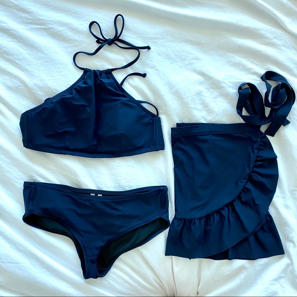 👙 j crew bikini + skirt set 🐳